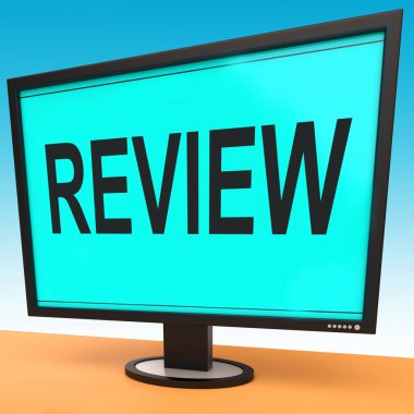 Review Screen Means Check Reviewing Or Reassess clipart