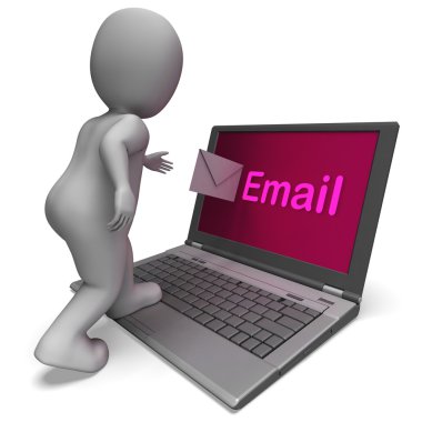 dizüstü bilgisayarda e-posta e-posta e-posta veya yazışma gösterir