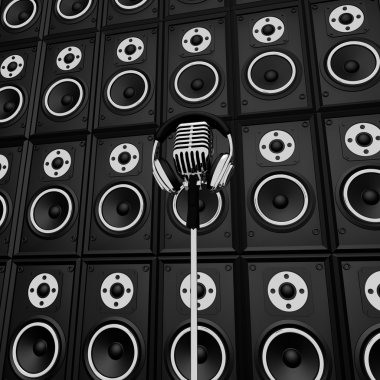 mikrofon ve hoparlörler müzik performans konser veya entert göster