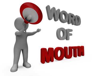 Word Of Mouth Character Shows Communication Networking Discussin clipart