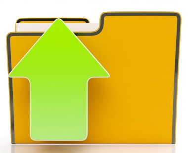 ok ve dosya gösterir karşıya yükle