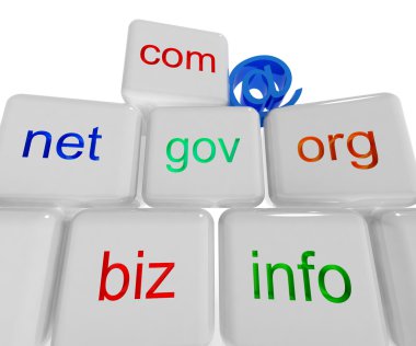 com net org bilgi blokları Internet veya web siteleri gösterir