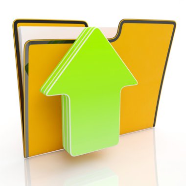 Yükleme ok ve dosyayı gösterir yükleme