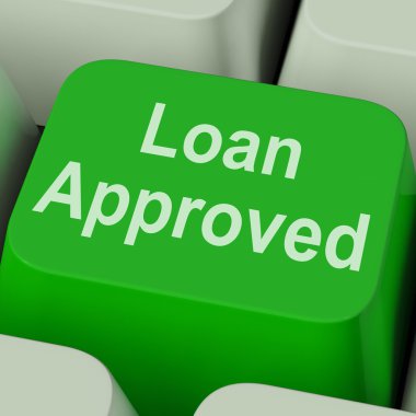 Loan Approved Key Shows Credit Lending Agreement clipart