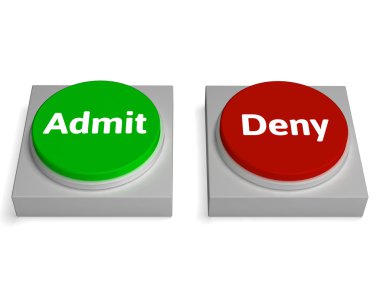 Admit Deny Buttons Shows Access clipart