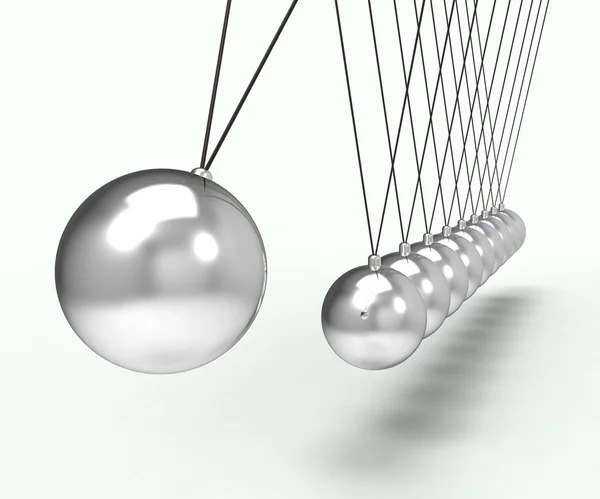Newton Cradle Shows Energy And Gravity — Stock Photo, Image