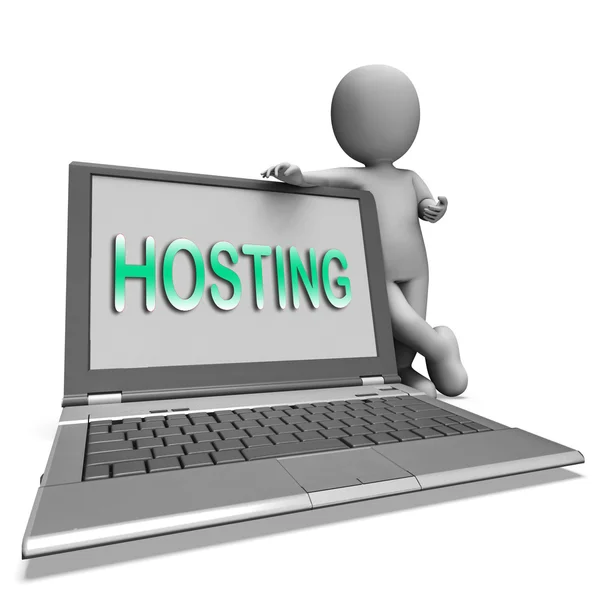 Webhost internet of website toont hosting laptop — Stockfoto