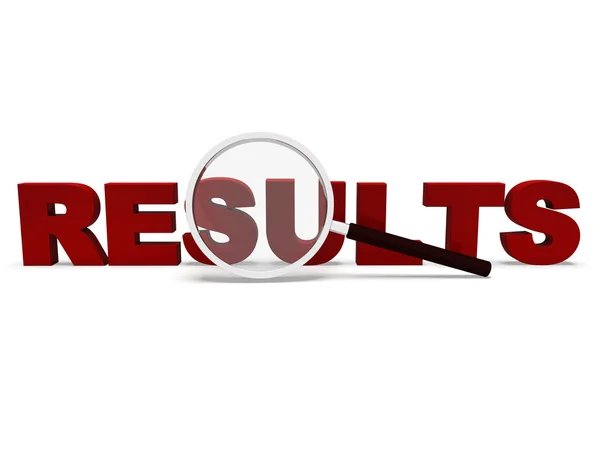 Resultaten woord toont scores resultaat of verwezenlijkingen — Stockfoto
