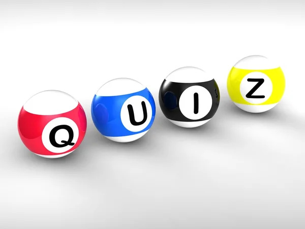 Quiz Word Showing Test or Quizzing — стоковое фото