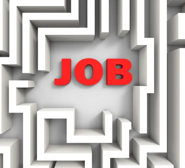 Job In Maze Shows Finding Jobs — Stock Photo, Image