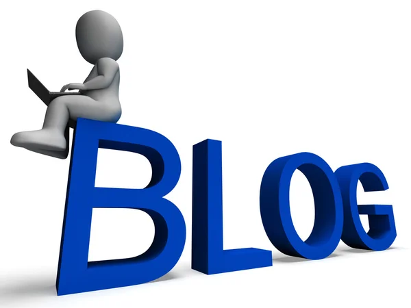 Blog Media Showing Weblog Sitio web — Foto de Stock