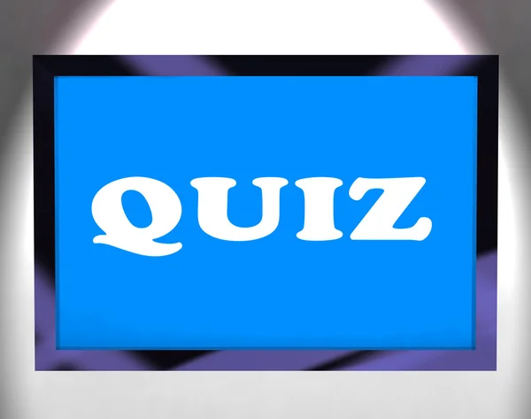 Quiz L'écran permet de tester des questions ou de questionner Onlin — Photo