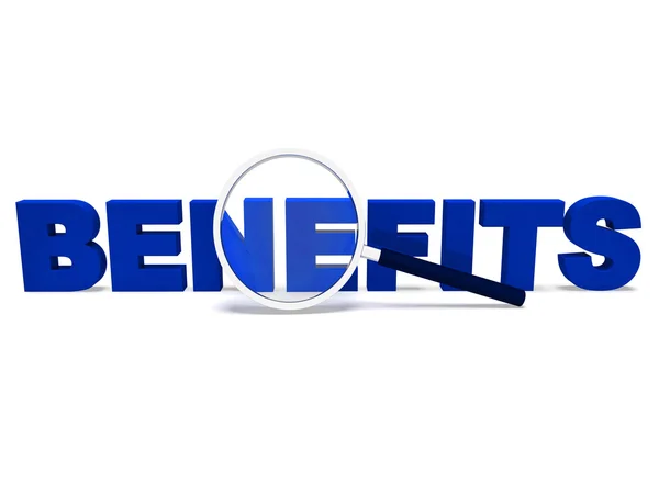 Benefits Word Means Perks Bonuses Or Rewar — Stock Photo, Image