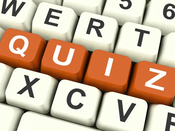 Quiz Keys Show Test Or Questions And Answer — Stock Photo, Image