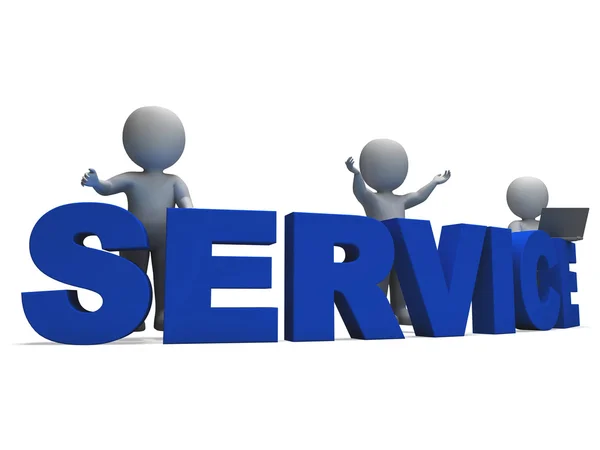 Service Word Showing Assistance Or Helpdesk — Stock Photo, Image