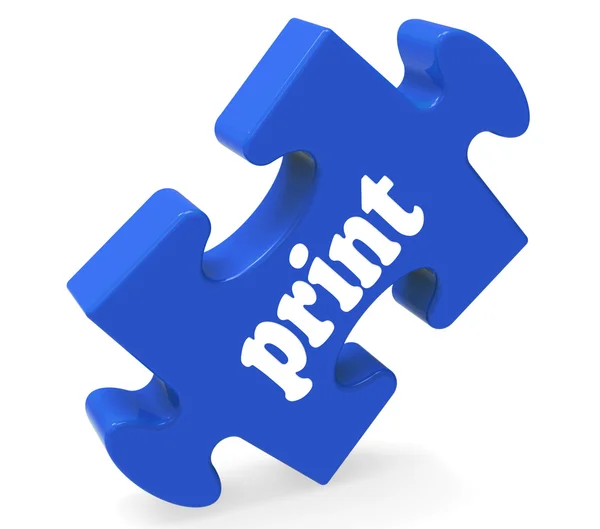 Print Key Shows Printing Copying Or Printout — Stock Photo, Image