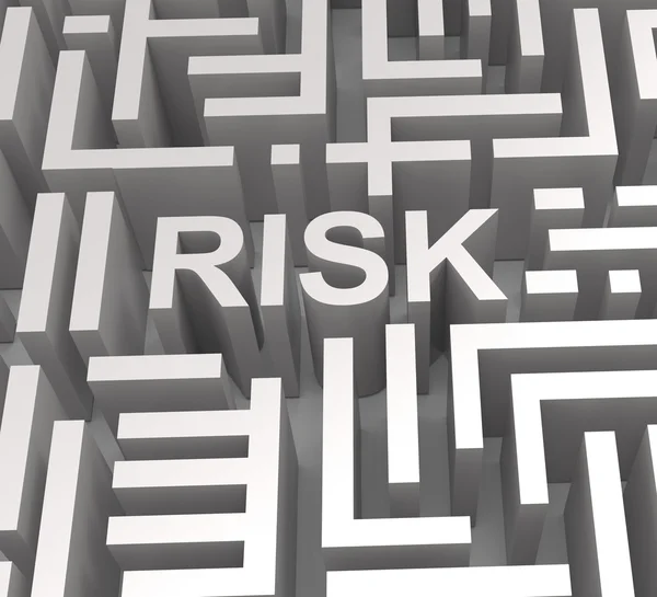 Risky Maze Shows Dangerous Or Risk — Stock Photo, Image