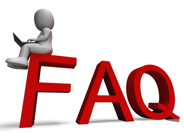 FAQ muestra preguntas frecuentes — Foto de Stock