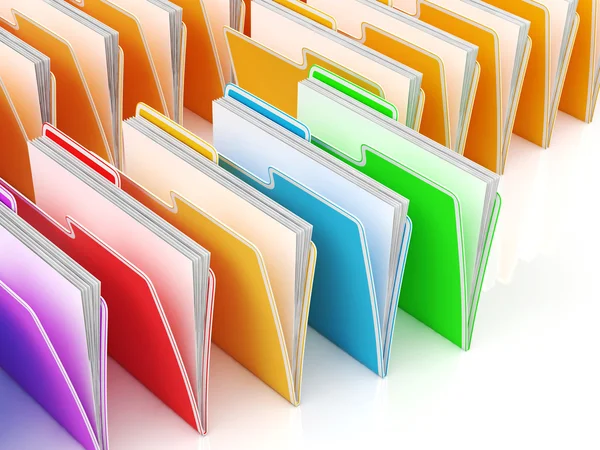 Folders Showing Organizing And Data — Stock Photo, Image