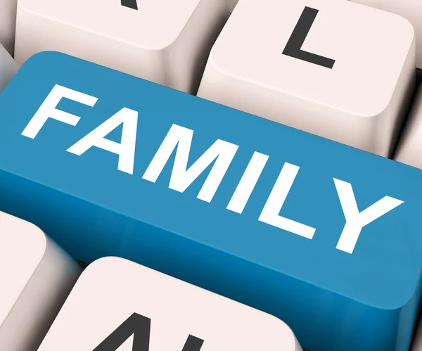 Family Key Means Blood Relation Or Relative — Stock Photo, Image