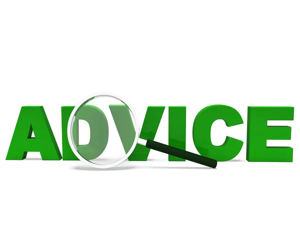 Advice Word Means Advising Advise Recomendar ou aconselhar — Fotografia de Stock