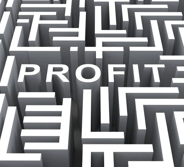 Profit Word Shows Financial Revenue Or Earnings — Stock Photo, Image