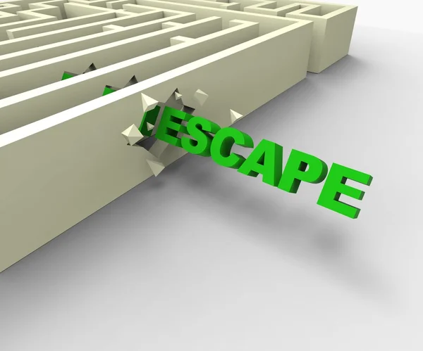 Escape From Maze Shows Jailbreak — Stock Photo, Image