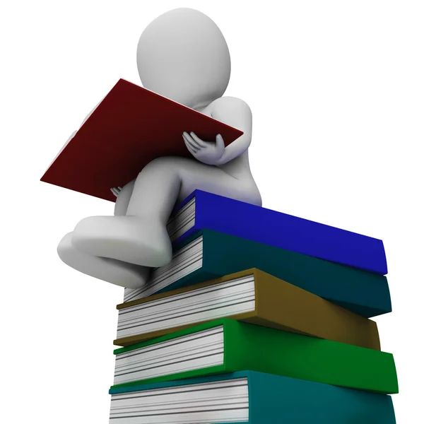 Student And Books Showing Learning — Stock Photo, Image