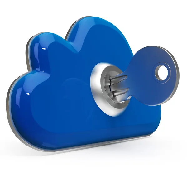 Cloud Computing Key Means Internet Security — Stock Photo, Image