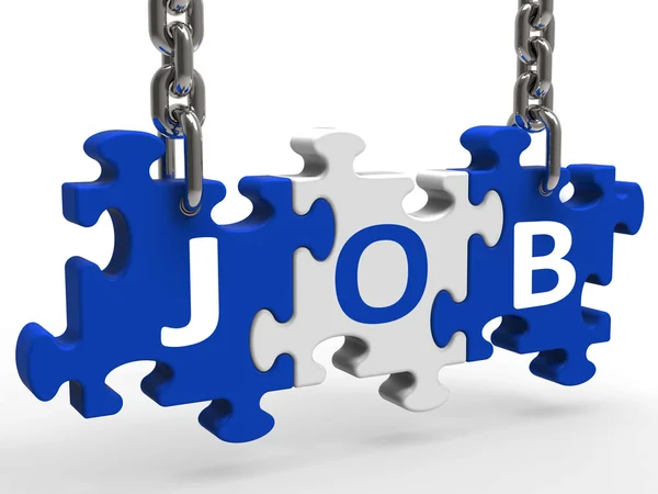 Jobs Puzzle Shows Application Recruitment Employment Or Hiring — Stock Photo, Image