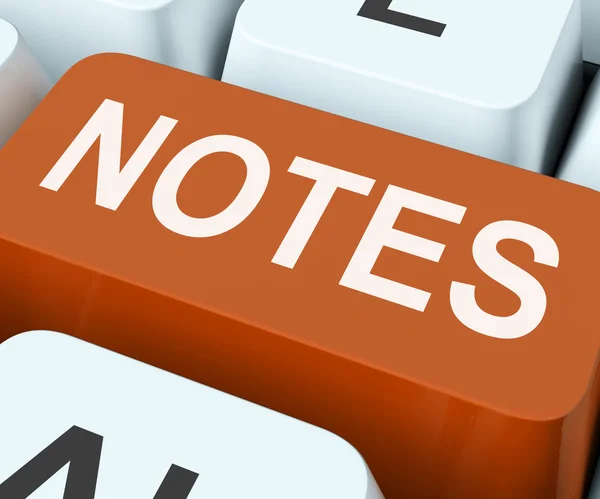 Notes Key Shows Information Reminders Or Info — Stock Photo, Image