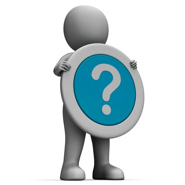 Question Mark Showing Confusion And Doubt — Stock Photo, Image