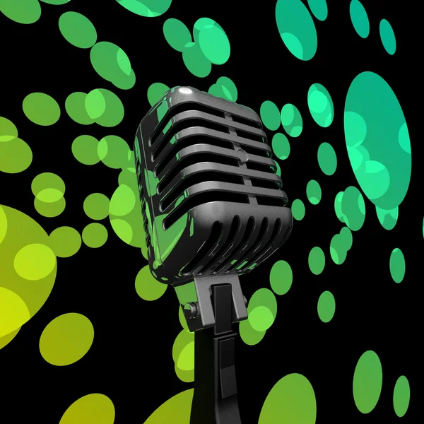 Mic And Lights montre Microphone Concert Divertissement ou musique S — Photo