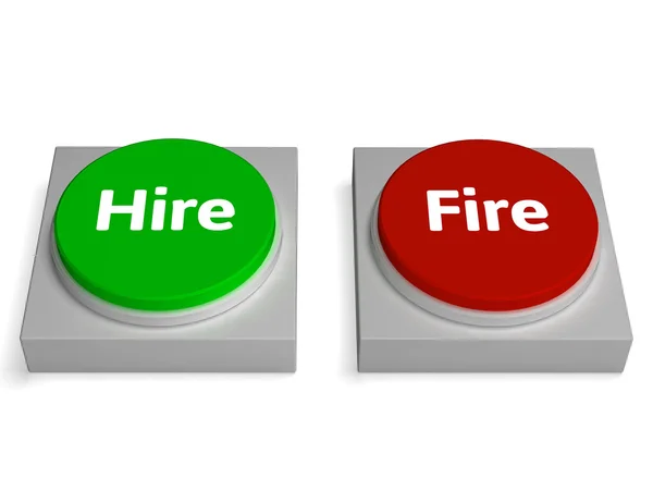 雇う火ボタン表示増員または減員 — ストック写真