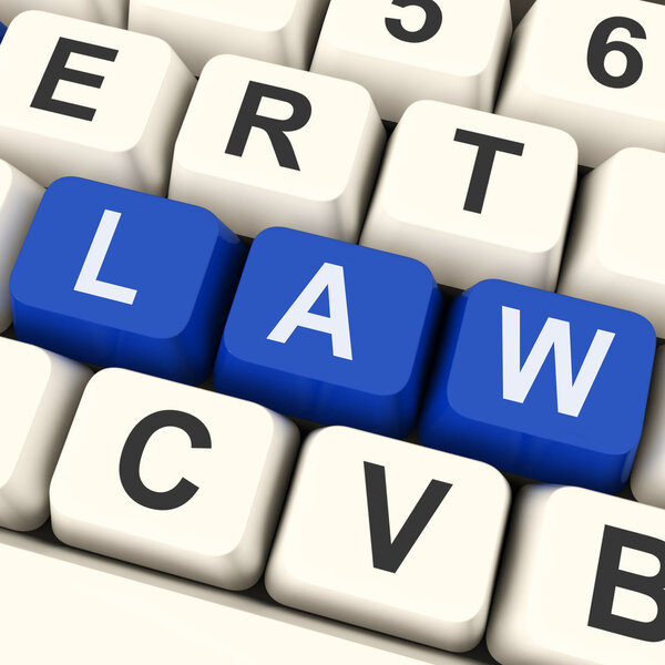 Law Key Shows Legal Or Judicia