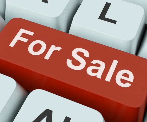 For Sale Key Means Available To Buy Or On Offe — Stock Photo, Image