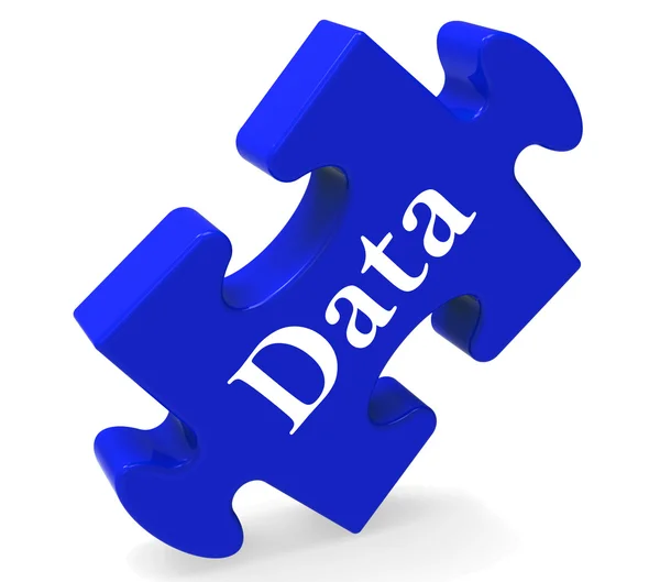 Data Puzzle Shows Digital Info Computing And Archive — Stock Photo, Image