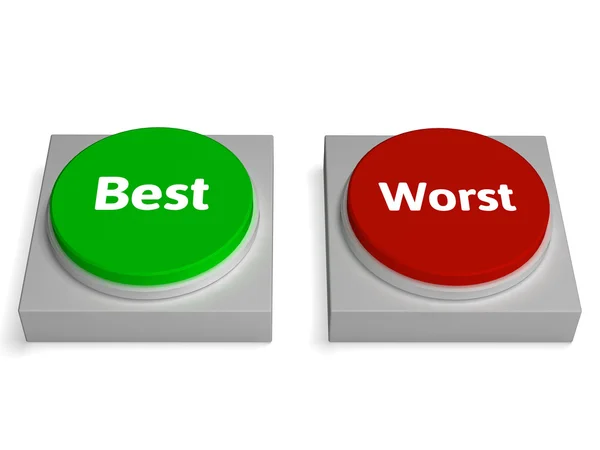 Best Worst Buttons Shows Champion Or Worse — Stock Photo, Image