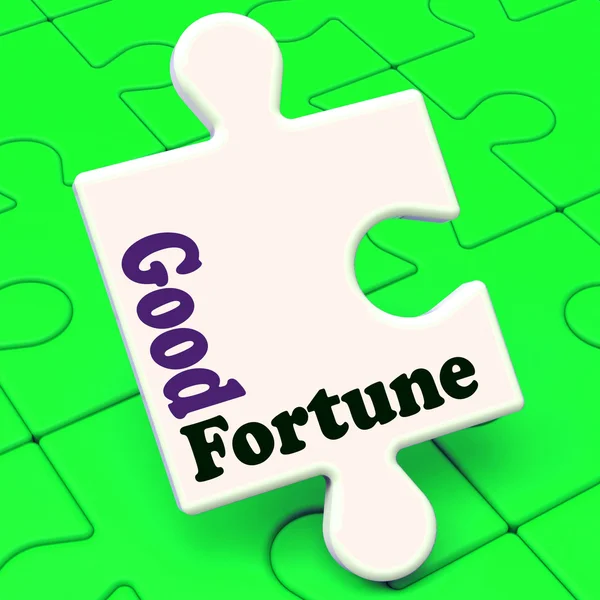 Buona fortuna Puzzle Mostra Fortunato Vincere o Fortunato — Foto Stock