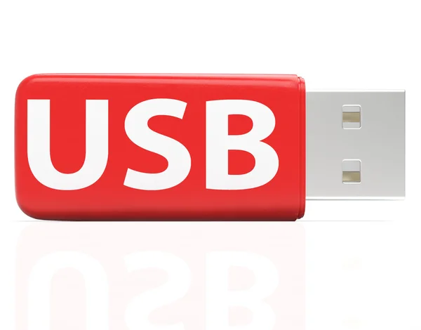 Usb Flash Stick muestra almacenamiento portátil o memoria — Foto de Stock