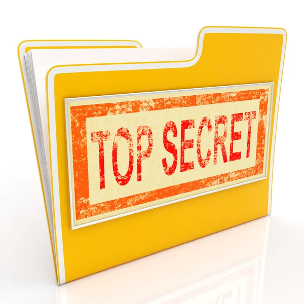 Top Secret File Shows Private Folder Or Files — Stock Photo, Image