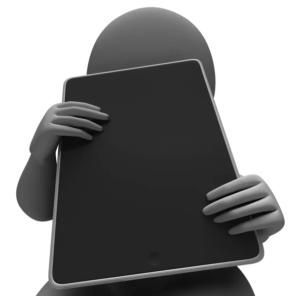 Tabletového počítače zobrazeno touchpad multimediální — Stock fotografie