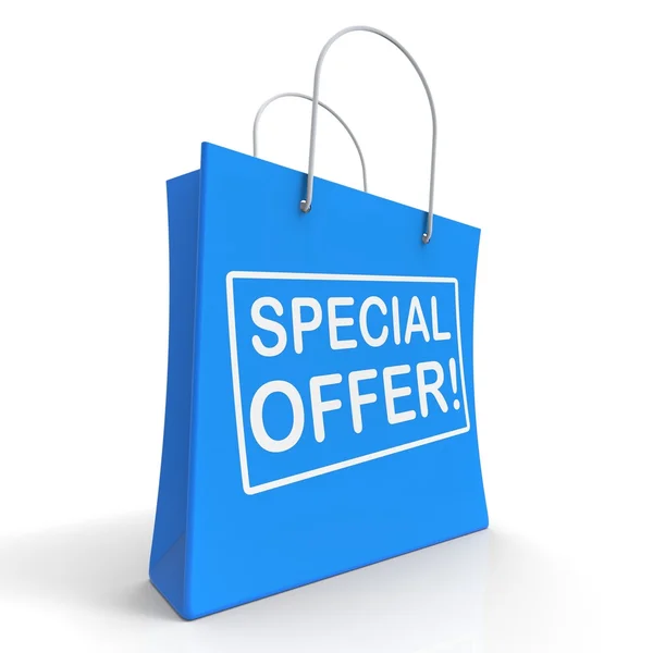Special Offer Shopping Bag Shows Promotion — Stock Photo, Image