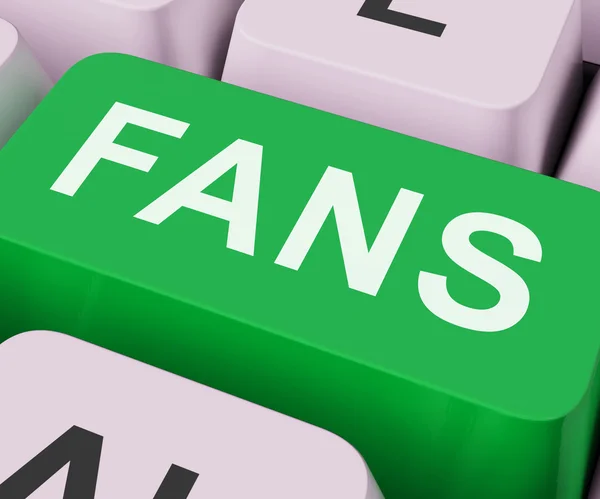 Fans Key Shows Follower Or Internet Fan — Stock Photo, Image