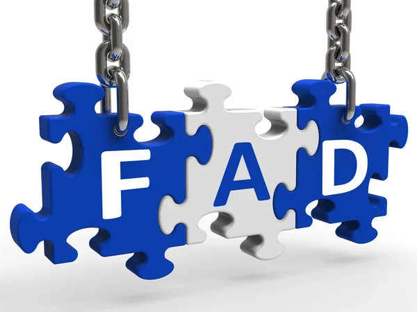 Fad Puzzle Shows Latest Thing Or Craze — Stock Photo, Image