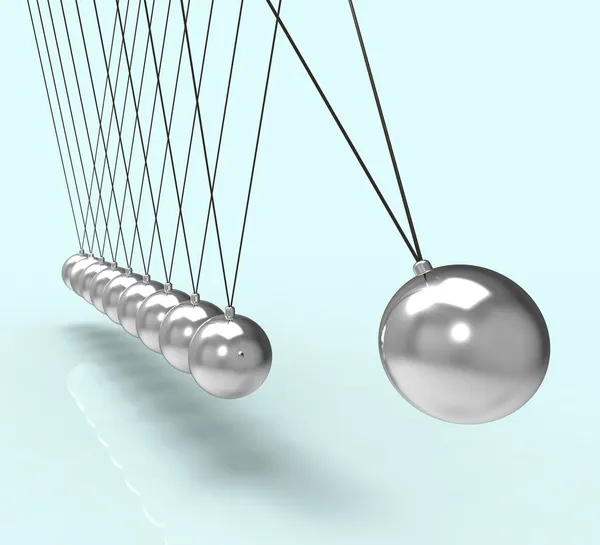 エネルギーと重力を示すニュートンのゆりかご — ストック写真
