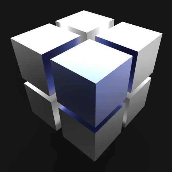 3D дизайн-блоки с футуристической графикой — стоковое фото
