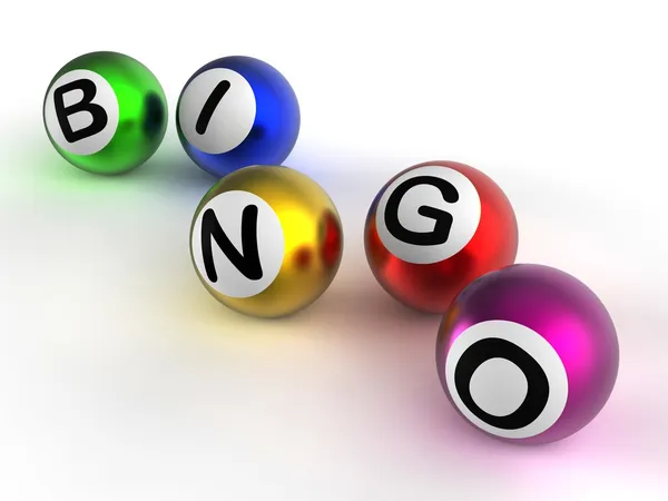 Bingo Balls Mostrando suerte en la lotería — Foto de Stock