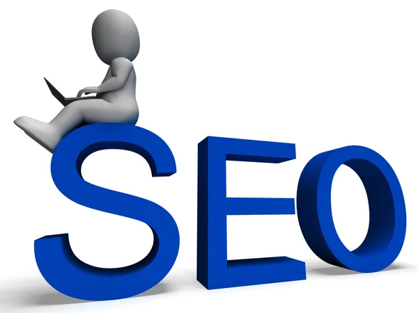 Seo Showing Search Engine Optimization — Stock Photo, Image