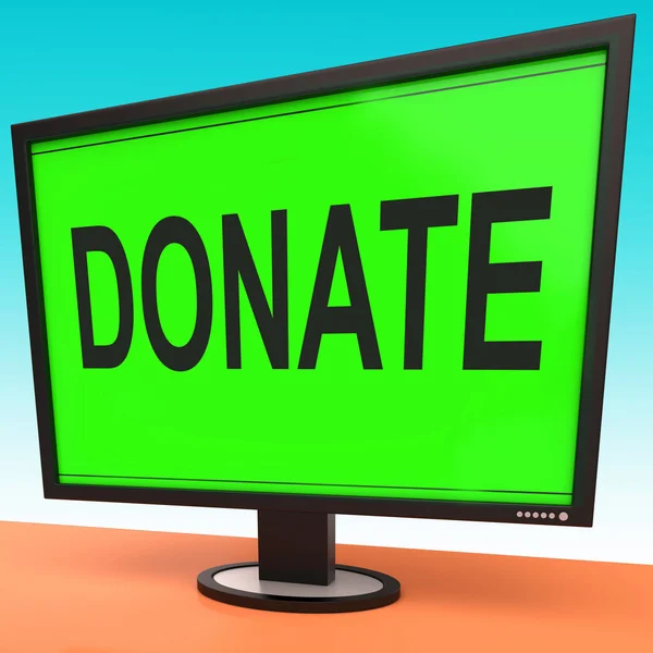 Donate Computer Shows Charity Donating And Fundraising — Stock Photo, Image